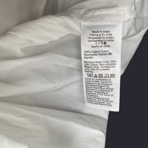 J.Crew Amelia Shirtdress 100% Organic Cotton Poplin With Ruffles Women’s XXL - Picture 9 of 9